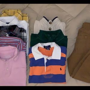 10 Piece BOYS 6-7 LOT Polo Ralph Lauren, Tea, Crewcuts, Gap